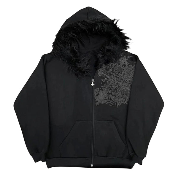 Black Faux Hoodie