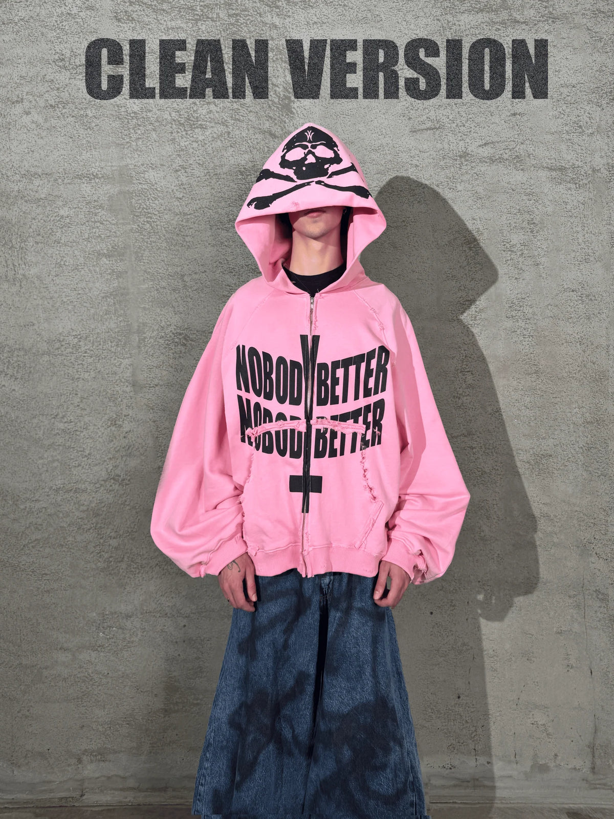 "NobodyBetter" Pink Zip Hoodie
