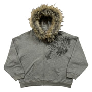 Gray Faux Hoodie