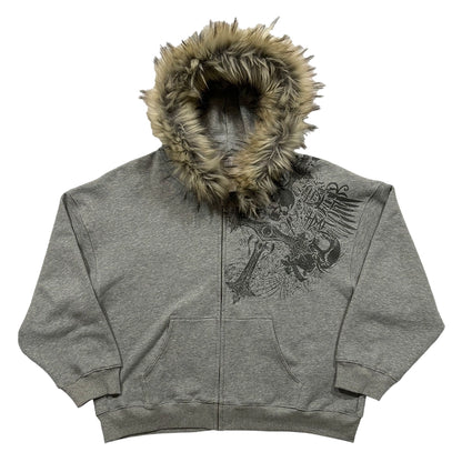 Gray Faux Hoodie