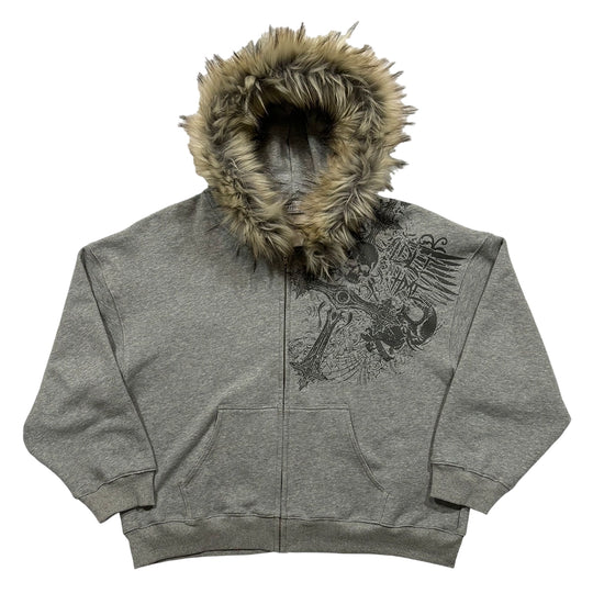 Gray Faux Hoodie