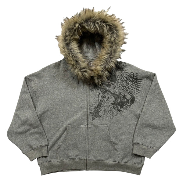 Gray Faux Hoodie