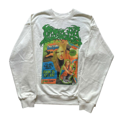 Rockstar Logo Star Graphic Crewneck Sweatshirt