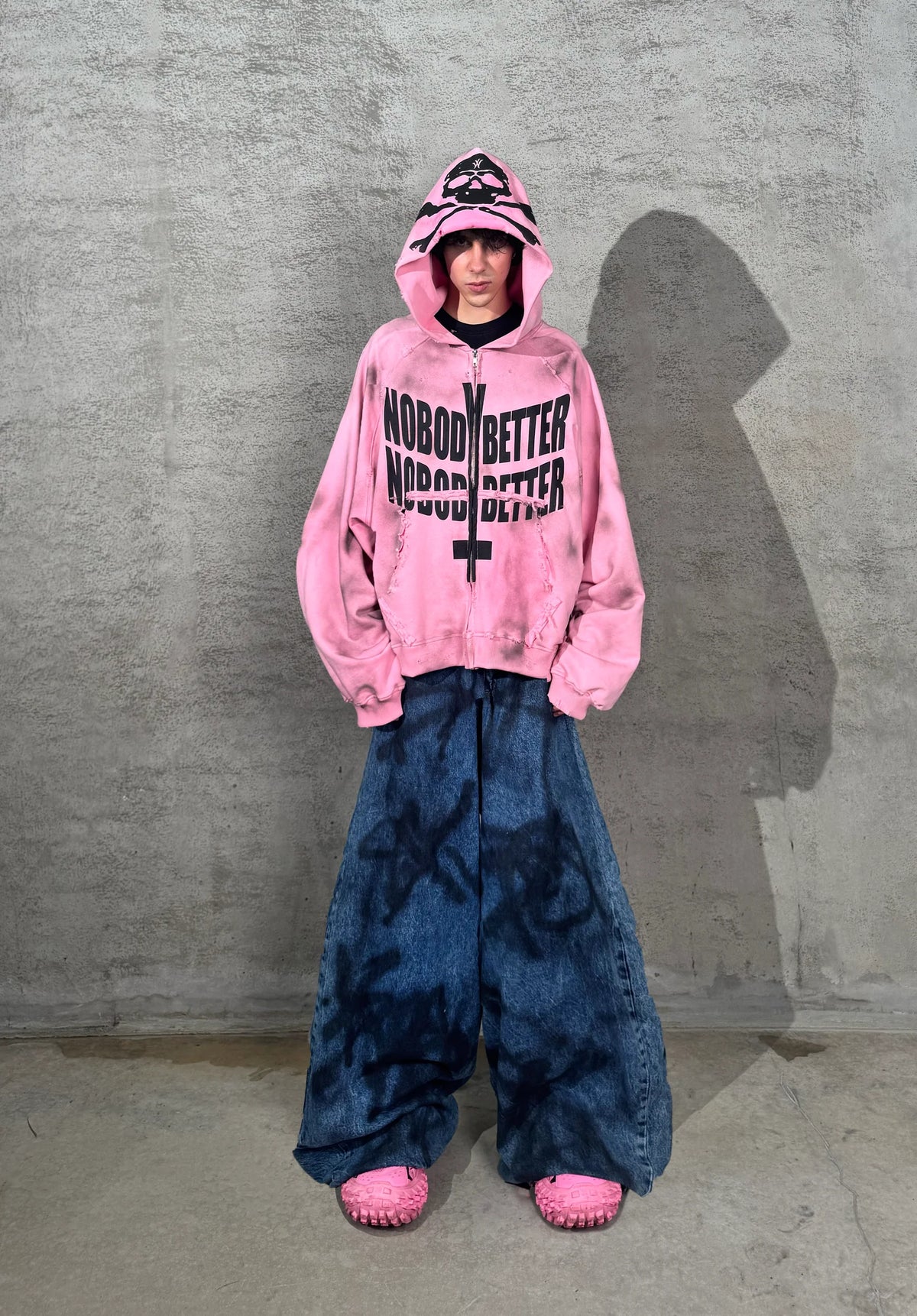 "NobodyBetter" Pink Zip Hoodie