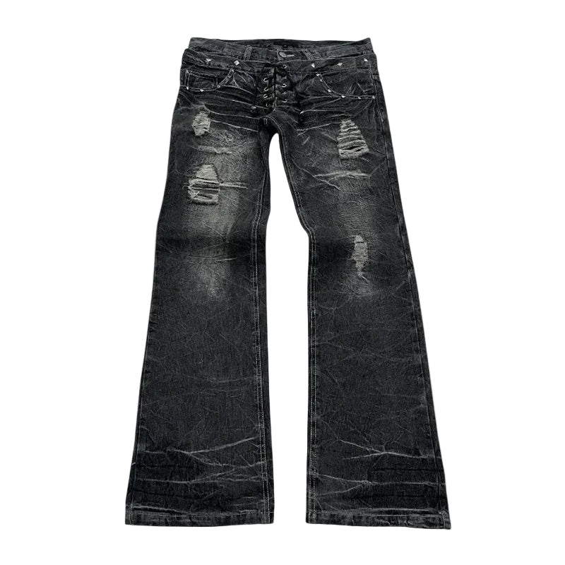 Double-Waist Flare Pants