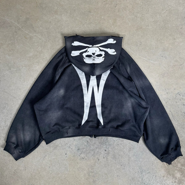 "NobodyBetter" Graphite Zip Hoodie