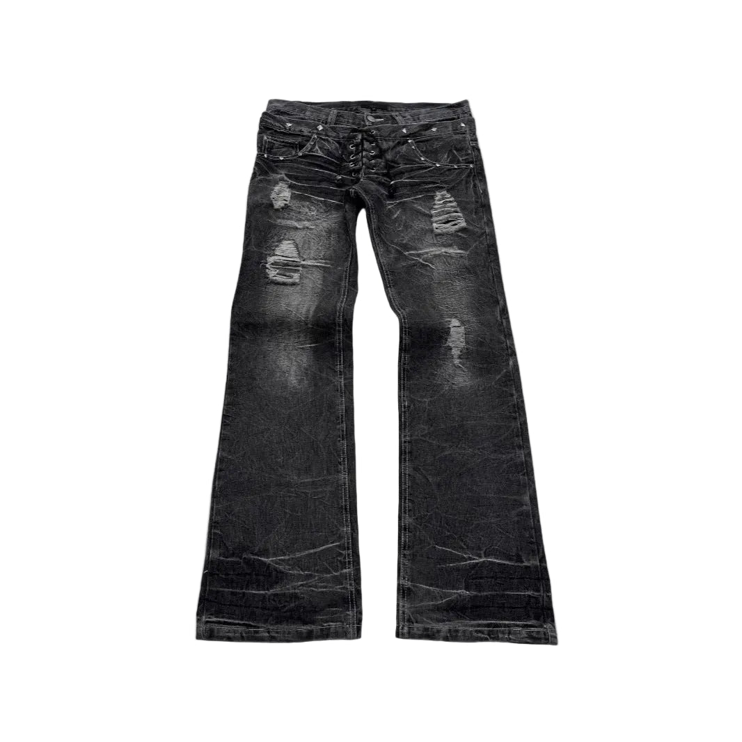 Double-Waist Flare Pants