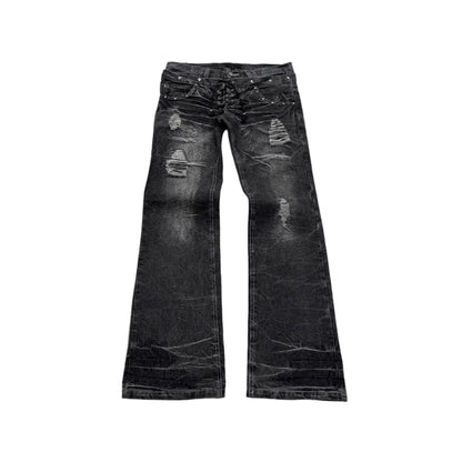 Double-Waist Flare Pants