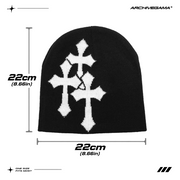 Triple Cross Knit Beanie